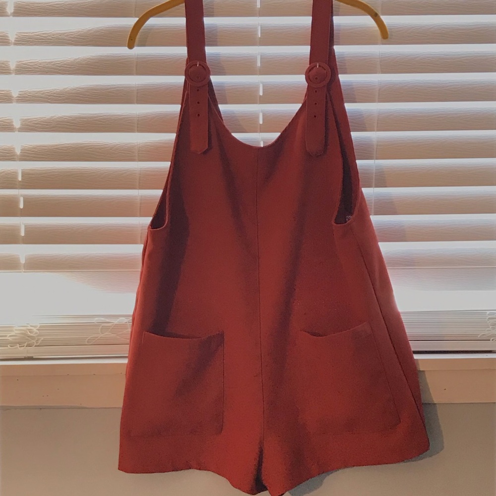 Rustic orange overalls